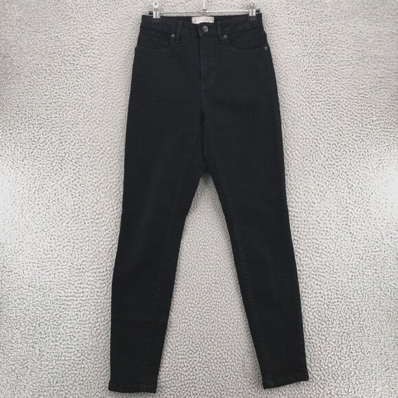 Everlane Jeans Womens 26 Black Curvy High Rise Skinny Leg Stretch Slimming Denim - Picture 1 of 11